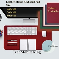 (Ready Stock)Stitched Large Big Size Waterproof Mousepad Office Leather Pad Non-Slip Dest Desk Color