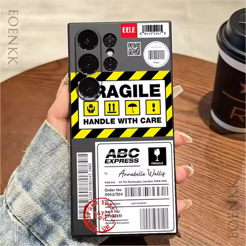 Express Form Tag Pattern Phone Case for Samsung Galaxy Note 10 20 Lite S25 S24 S23 S22 S21 S20 Ultra