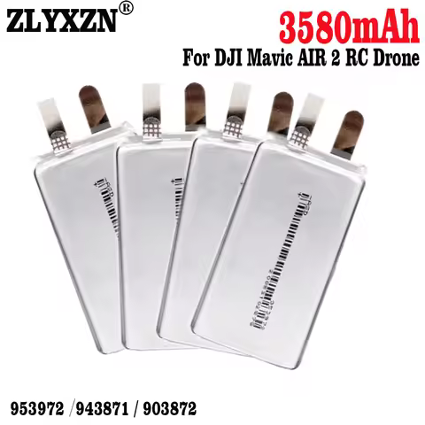1-15pcs New 3.85V Max 4.4V 3580mAh Li-Polymer 953972 903872 943871 DIY 3S Flight Battery Cell For DJ