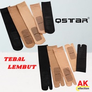 QSTAR Stokin Muslimah Tebal Panjang Pendek Berjari Split Stoking Socks Sock Woman Wanita Perempuan S