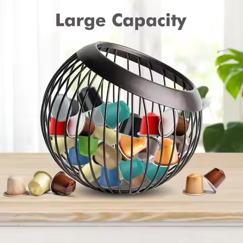 Coffee Capsule Storage Basket Universal Vintage Coffee Pod Storage Box For Home Cafe Restaurant Tea 