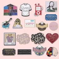 Creative Rock Singer Badge Taylor Swift Concert Guitar Music Album Badge Female