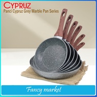 Panci Ox- Gray MARBLE SERIES FRY PAN - Size 18cm, 20cm, 22cm, 24cm, 26cm, 28cm - Anti-Scratch Anti-Stick