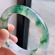 冰種 天然翡翠 緬甸 A玉 玉鐲 • 冰種飄花翡翠福鐲