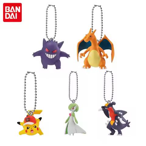 Bandai Pokemon Genuine Gashapon Styling Pendant 5 Pikachu Gengar Gardevoir Charizard Garchomp Model 