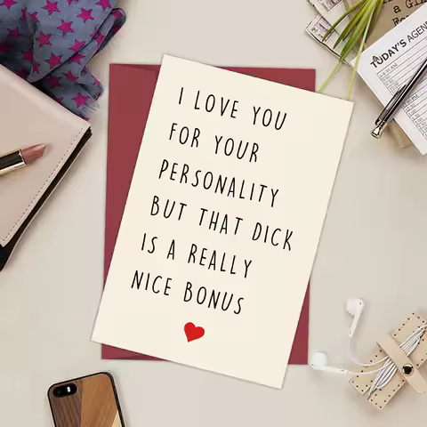 1PC Special Anniversary Card,Funny Rude Dirty Birthday Card For Husband Boyfriend,Personalized Greet