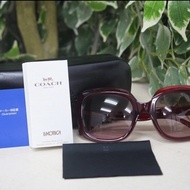 preloved coach sunglasses burgundy authentic / kacamata original