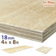 MAJU (4ft x 8ft) 18mm Plywood Timber Panel Wood Board Sheet Ply Wood Papan Kayu Perabot