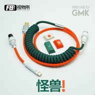 FBB Cables GMK Monster Colorway Red and Green Customized Keyboard Line Handmade Custom Braided Spira