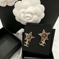 全新CHANEL 耳環 24C 幻彩星星雙C LOGO 金色 Earrings #BRAND NEW #香榭站正品