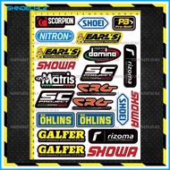 Shoei PB rizoma size logo car sticker Set...(18X25CM)