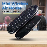 Air Mouse Wireless 2.4GHz 3 Axis Gyroscope Keyboard Remote Rechargeable Untuk Smart TV Android PC La