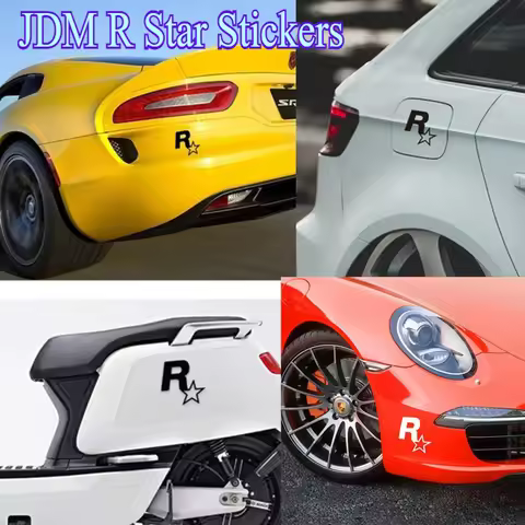 JDM R Star Stickers Modified Electric Game Peripheral GTA5 Speed Sticker Triangular Window Sticker F