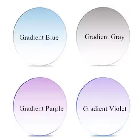 SO&EI 1.61 Index Anti Reflective Gradient MR-8 UV 400 Prescription Tint Lens Purple Pink Gray Colore