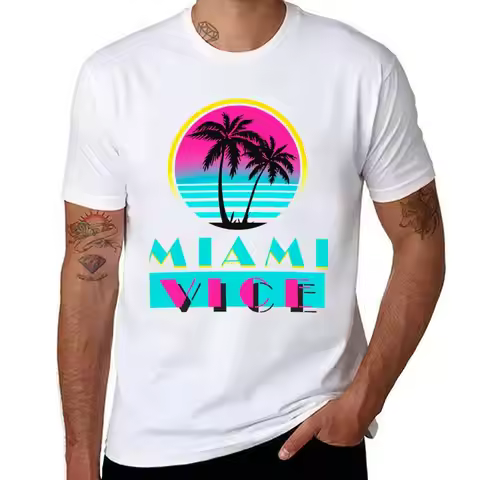 Miami Vice Racerback T-Shirt t shirts for man pack cotton men t shirt cotton 100% T-Shirt