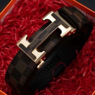H.ERME.S    Belt Fashion Genuine Leather Automatic Buckle Belt Men