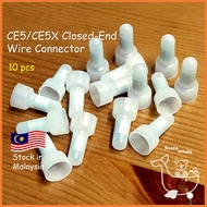 10PCS CE5 CE5X CE-5X CE5-X CE-5 Closed End Wire Connector Crimp Terminal Cap Wayar