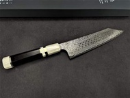 🇯🇵二唐【暗紋 渦紋 SG2 粉末鋼 切付 劍形牛刀 210mm 💓 黑檀八角三銀卷 雙仿牙 💓】日本高級廚刀 二唐刃物鍛造所 Nigara Hamono