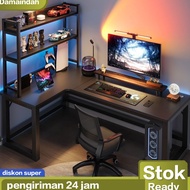 Very Comfortable Damaindah L shaped Computer Desk Carbon Fiber Minimalist Computer Desk Gaming Desk 