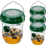 Solar Wasp Traps Outdoor Hanging Carpenter Bee Traps for Outside Yellow Jacket Trap Hornet Trap Wasp