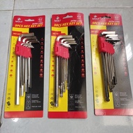 WOLF 9-piece Extra Long L-shaped wrench set WOLF 9-piece L-shaped wrench set EXTRA LONG