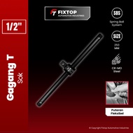 FIXTOP T-Model Handle 1/2+3 Inch Impek Sliding Bar T 1⁄2 Inch 10 Inch Socket Wrench Handle T Model C