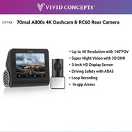70mai A800s 4K Dashcam & RC60 Rear Camera