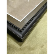 S.a.Frame | / Photo Frame Black Wood Frame Carved Dots 8R/6R & 6R/4R