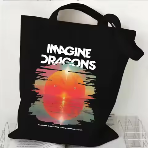 2025 Imagine Dragons Loom World Tour Canvas Bag Shopping Shoulder Bags Canvas Shopping Tote Durable 