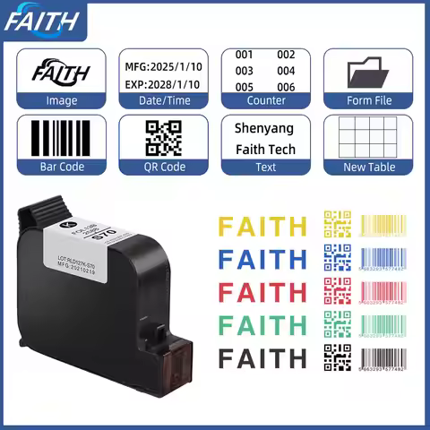 Faith 12.7/25.4mm 42ml S70 Cartridge Print Inkjet Printer Server for Handheld Inkjet Printer Multifu