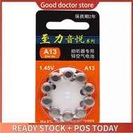 10pcs/30pcs/60pcs Zinc Air Hearing Aid Batteries 13 A13 E13 Battery Suitable for in-ear ear ear hear