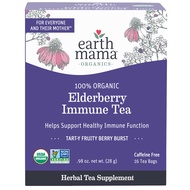 Earth Mama Organic Elderberry Immune Support Tea with Echinacea | Safe For Pregnancy, Breastfeeding,