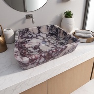 Viola Purple Marble Sink Bathroom Vessel Sink Stone Washbasin