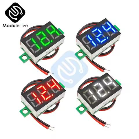 0.36 Inch 2 wire Red Blue White Green Mini Digital LED Display Voltmeter Panel Volt Voltage Meter Ad