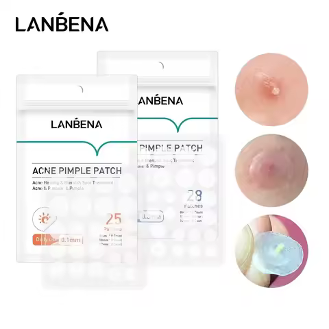 LANBENA Acne Pimple Patch 25pcs Daily Use Invisible Acne Stickers Blemish Treatment Acne Concealer M