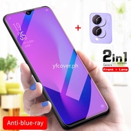 Vivo Y17s Tempered Glass For Vivo Y36 Y27 Y35 Y16 Y02 Y02s Y22s Y77 Y76 Y75 Y72 5G 4G Y50 Y30 Y33s Y21s 2 in 1 Anti Blue Light Ray Protective Screen Protector Glass Film