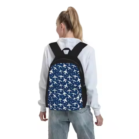 Boeing 777X Captain Stripes Aviation Aviator Flight Pilot Backpack BookBag School Bag Computer Shoul
