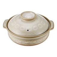 【預購】KP - 日本 | 萬古燒：花三島九號砂鍋(4-5人用：28×31×16.4cm、2720g、3200c.c)_免運。