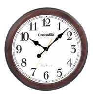 Crocodile 48.5 x 5.4 cm Modern Classic Sweep Movement Wooden Pattern Design No Tick Tock Noise Stand