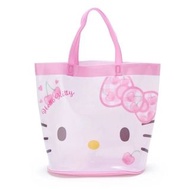 Japan Sanrio - Hello Kitty 日版 PVC 防水 沙灘袋 手挽袋 手提袋 側背袋 側揹袋 單肩包 水桶包 凱蒂貓 2021年款 (粉紅)