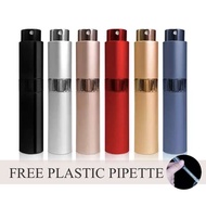 (Free Plastic Pipette) 8ml Pocket Size Travel Lipstick Spray Perfume Atomiser Bottle Luxury Mini Siz