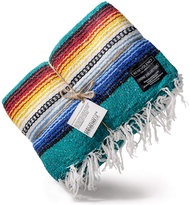 Premium Mexican Blanket, Authentic Hand Woven Falsa Blanket & Yoga Blanket | Made by Traditional Mex