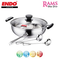 Endo 30cm Stainless Steel "Yuan Yang" Steamboat Pot / Two Flavor Steamboat Pot / Periuk Steamboat / 