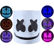 Marshmallow DJ Head Cover Crazy Party Decorations Electric Syllabic Bar Led Luminous EVA Hood Mask C