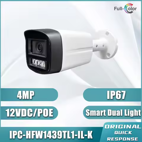 Dahua Full Color 4MP POE Camera Support Smart Dual Light Human Detection IR Night Vision 30M Outdoor
