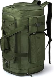 Men's 75L Large Sports Bag, Weekender Backpack with Shoe Compartment, Training Bag, Women for Travel