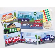 LILOMILO Transportation dot sticker/kids activity children's learning activity/ vehicle learning Tra