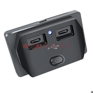 [p2p1589] Automotive USB Port Panel Mount Dual Port 12v-24v Quick Car Charger Socket Power Outlet 12 Volt USB Charger Multi Port