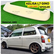 PERODUA KELISA Spoiler GINO + LED Light Brake L700 L7 // CUORE TR  Wing ABS Lamp RED BODY KIT