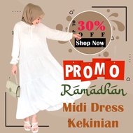 Baju Gamis Dress Syar'I Muslim Bju Midi Dres Drees Muslimah Remaja